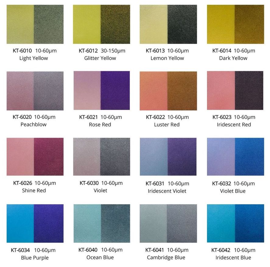 Natural Mica Color Series Color Card