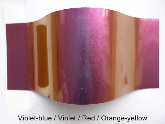 Farbwechselpigment von Violettblau nach Orange-Gelb, 10–70 μm – KT-95307 - Kolortek