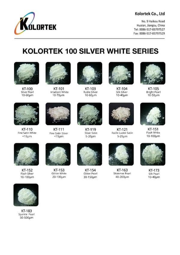 Kolortek 100 Silber-Weiß-Serie