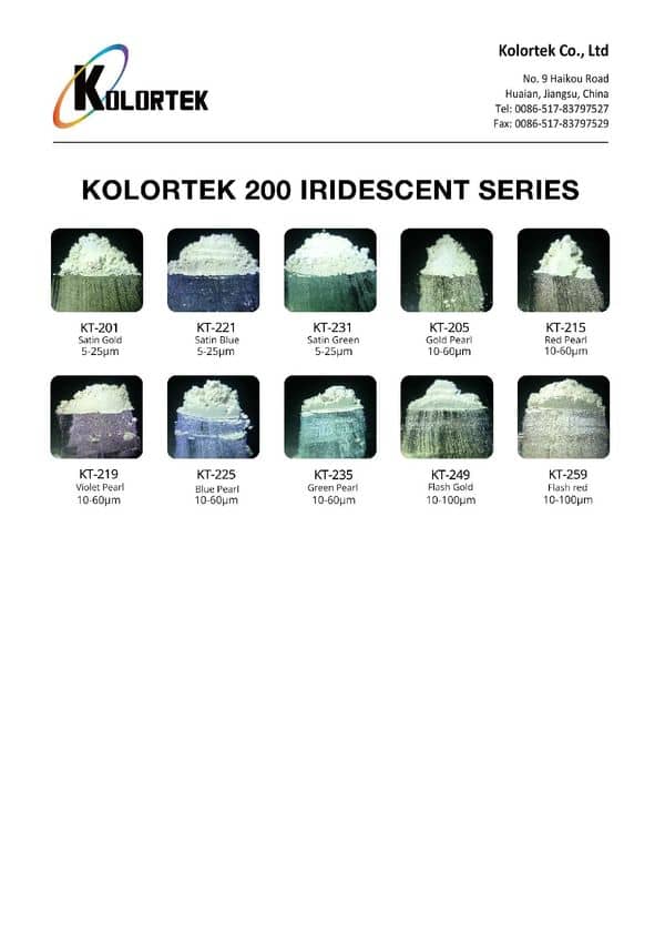 Kolortek 200 Iridescent Serie