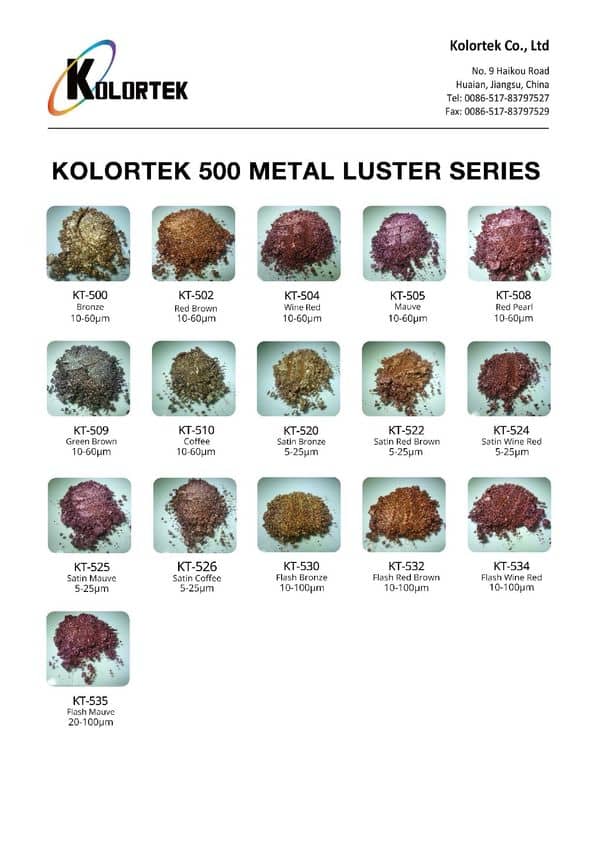 Kolortek 500 Metal Luster Serie