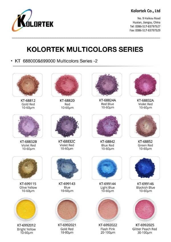 Kolortek Pearls Multicolors-Serie (D&C-frei)
