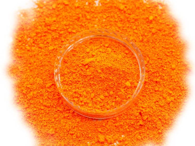Orange-gelbes fluoreszierendes Pulver, Neonfarbe 1–5 μm – KT-FDS422 - Kolortek