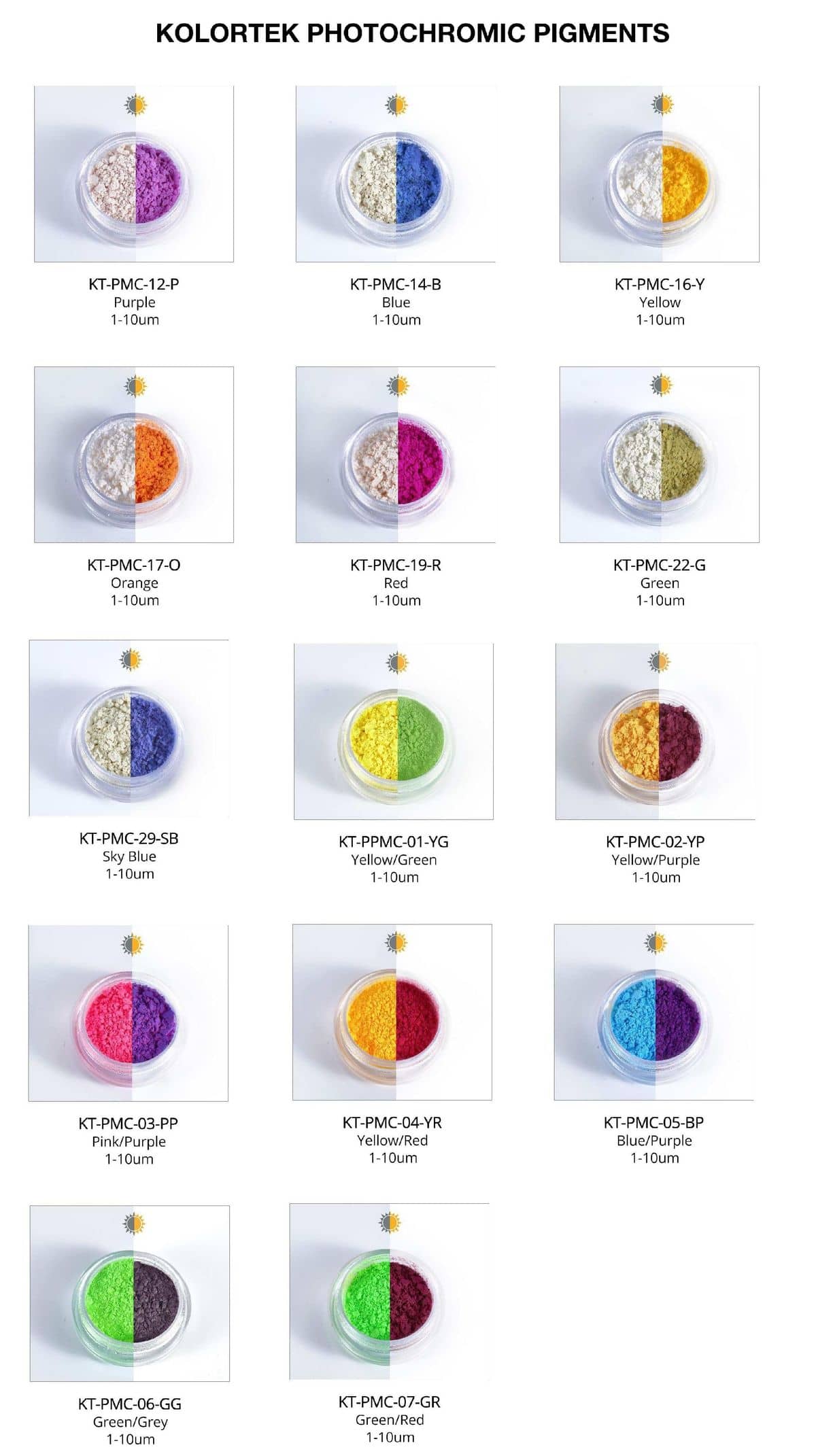 photochromic pigment supplier