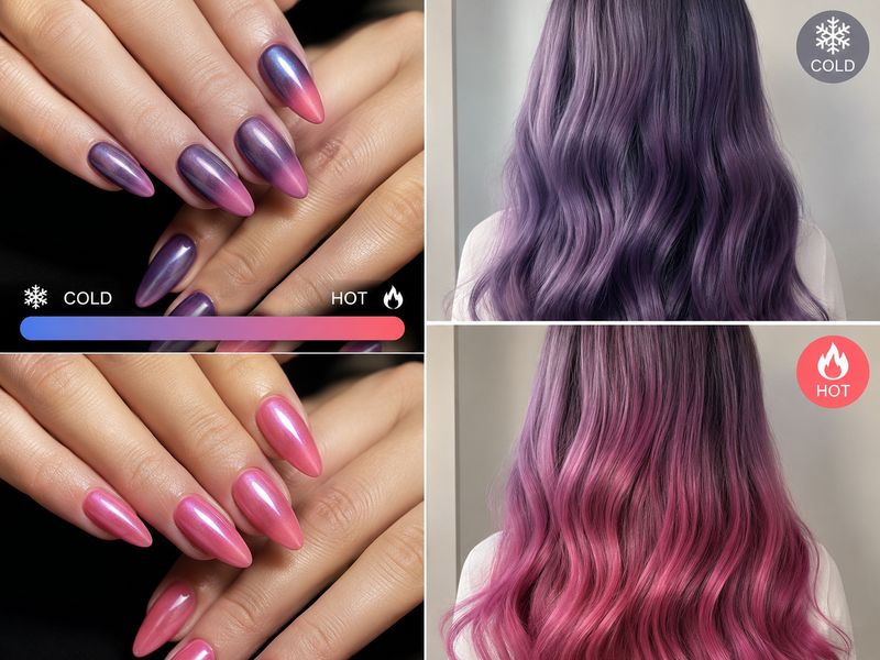 Verwendung von thermochromen Pigmenten in Nagelkunst und Kosmetik
