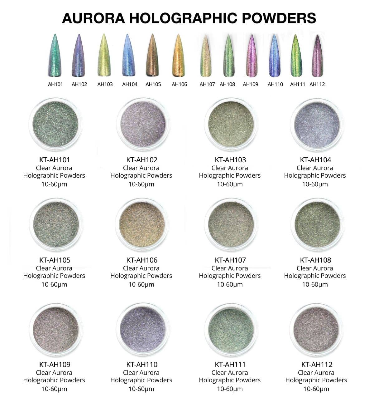 Aurora Holographic Nail Pigments